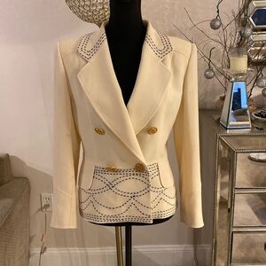 Christian Lacroix Cream Jacket with Gold Accents